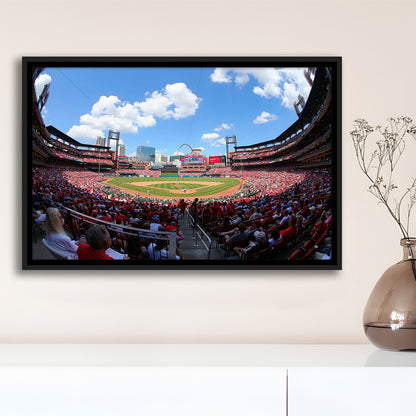 Busch Stadium in St Louis, Stadium Canvas, Sport Art, Framed Canvas Print Wall Art, Floating Frame