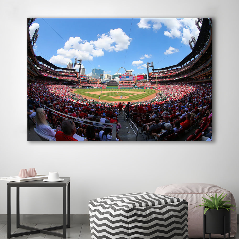 Busch Stadium in St Louis, Stadium Canvas, Sport Art, Gift for him, Man Cave Decor, Art Print, Canvas Print Wall Art