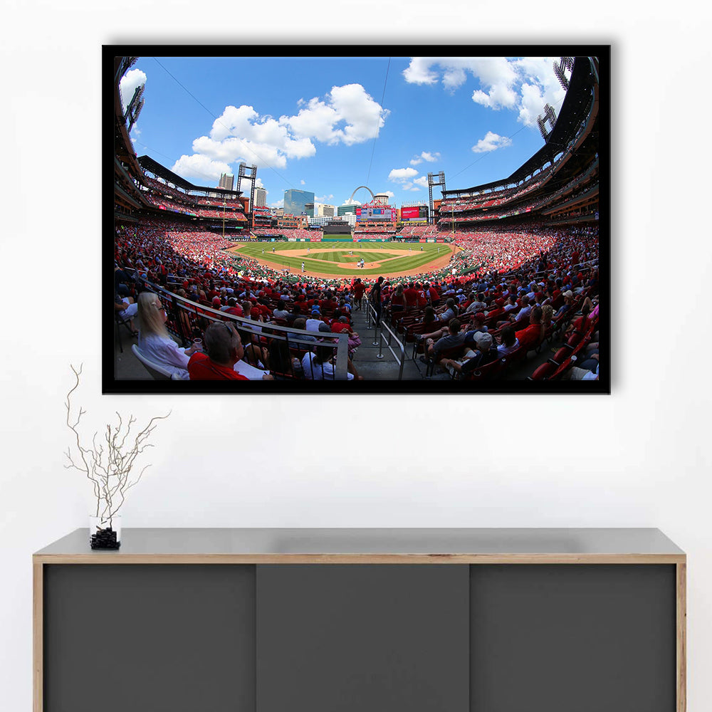 Busch Stadium in St Louis, Stadium Canvas, Sport Art, Gift for him, Framed Art Print Wall Decor, Picture Framed