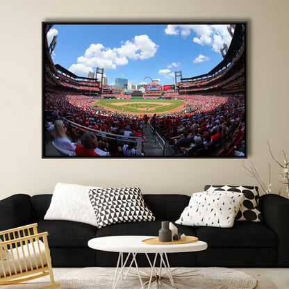 Busch Stadium in St Louis, Stadium Canvas, Sport Art, Framed Canvas Print Wall Art, Floating Frame