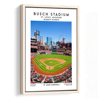 Busch Stadium, St. Louis Cardinals Baseball Stadium Wall Art Print, Sport Art Print, Framed Canvas Prints Wall Art