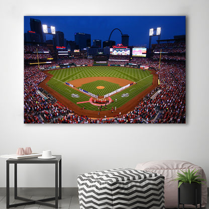 Busch stadium baseball park, Stadium Canvas, Sport Art, Gift for him, Man Cave Decor, Art Print, Canvas Print Wall Art