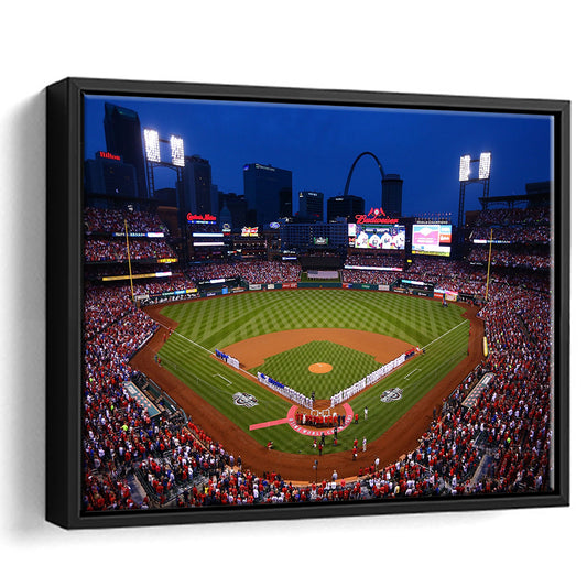 Busch stadium baseball park, Stadium Canvas, Sport Art, Framed Canvas Print Wall Art, Floating Frame