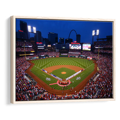 Busch stadium baseball park, Stadium Canvas, Sport Art, Framed Canvas Print Wall Art, Floating Frame