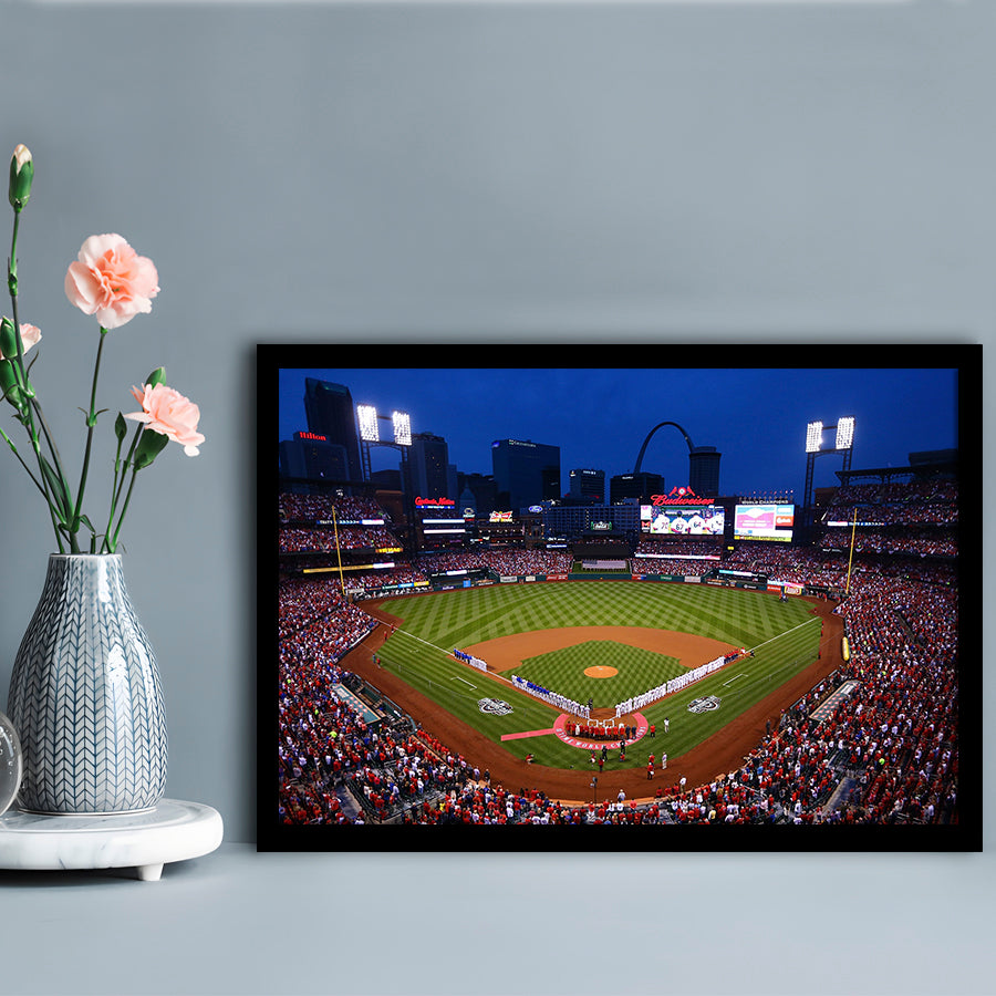 Busch stadium baseball park, Stadium Canvas, Sport Art, Gift for him, Framed Art Print Wall Decor, Picture Framed