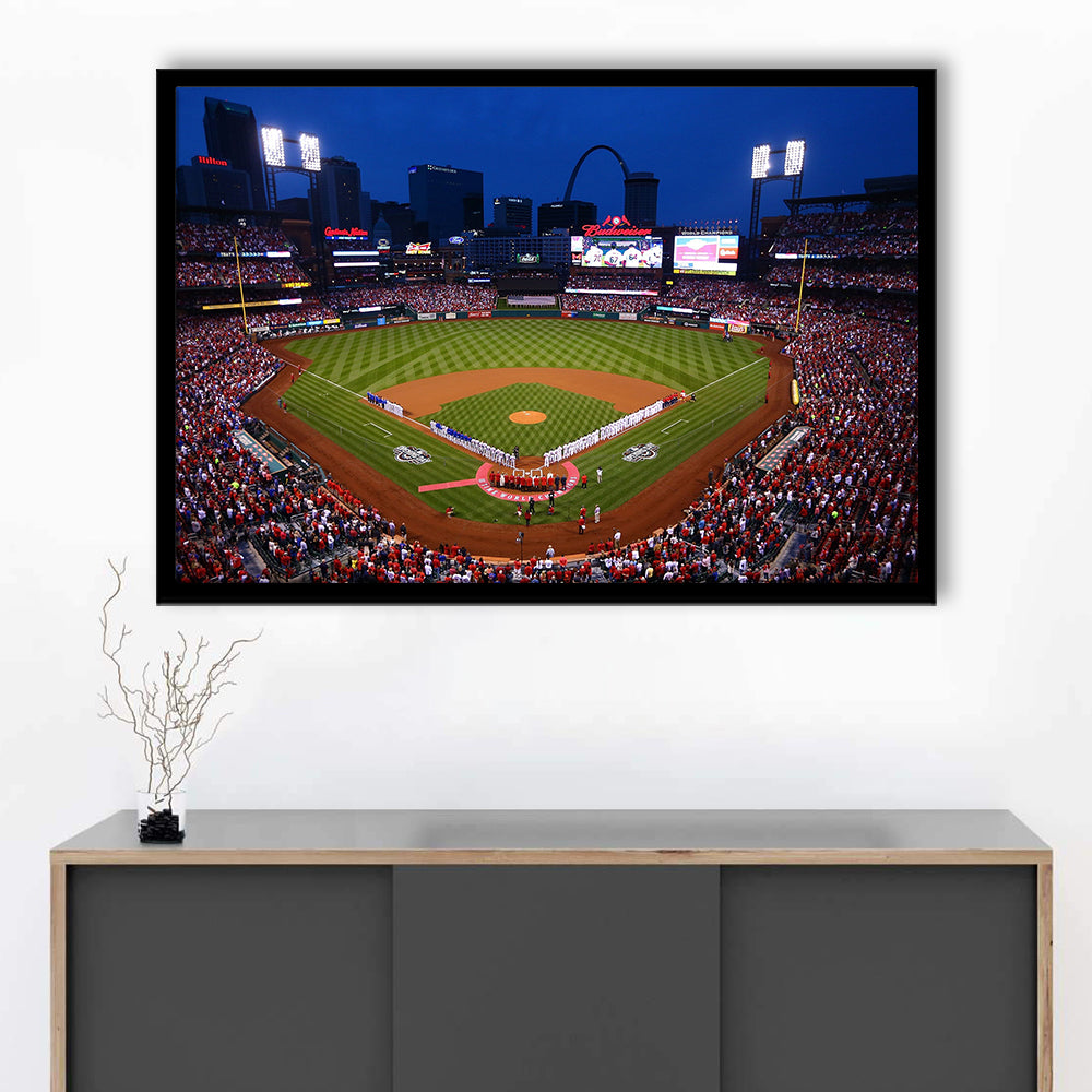 Busch stadium baseball park, Stadium Canvas, Sport Art, Gift for him, Framed Art Print Wall Decor, Picture Framed