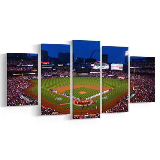Busch stadium baseball park, Stadium Canvas, Sport Art, Gift for him, 5 Panel, Large Canvas, Canvas Print Wall Art