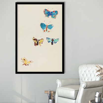 Butterflies Drawing Art Farmhouse Decors Kid's Decor Framed Art Print Wall Decor
