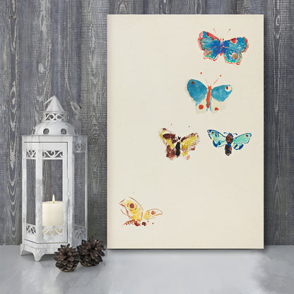 Butterflies Drawing Art Farmhouse Decors Kid's Deor Canvas Print Wall Art
