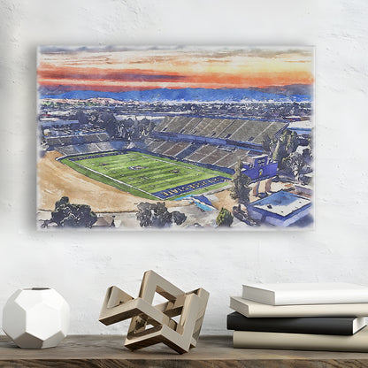 CEFCU Painting Stadium Watercolor, San Jose California Watercolor, Sport Art, Gifts for him, Canvas Print Wall Art