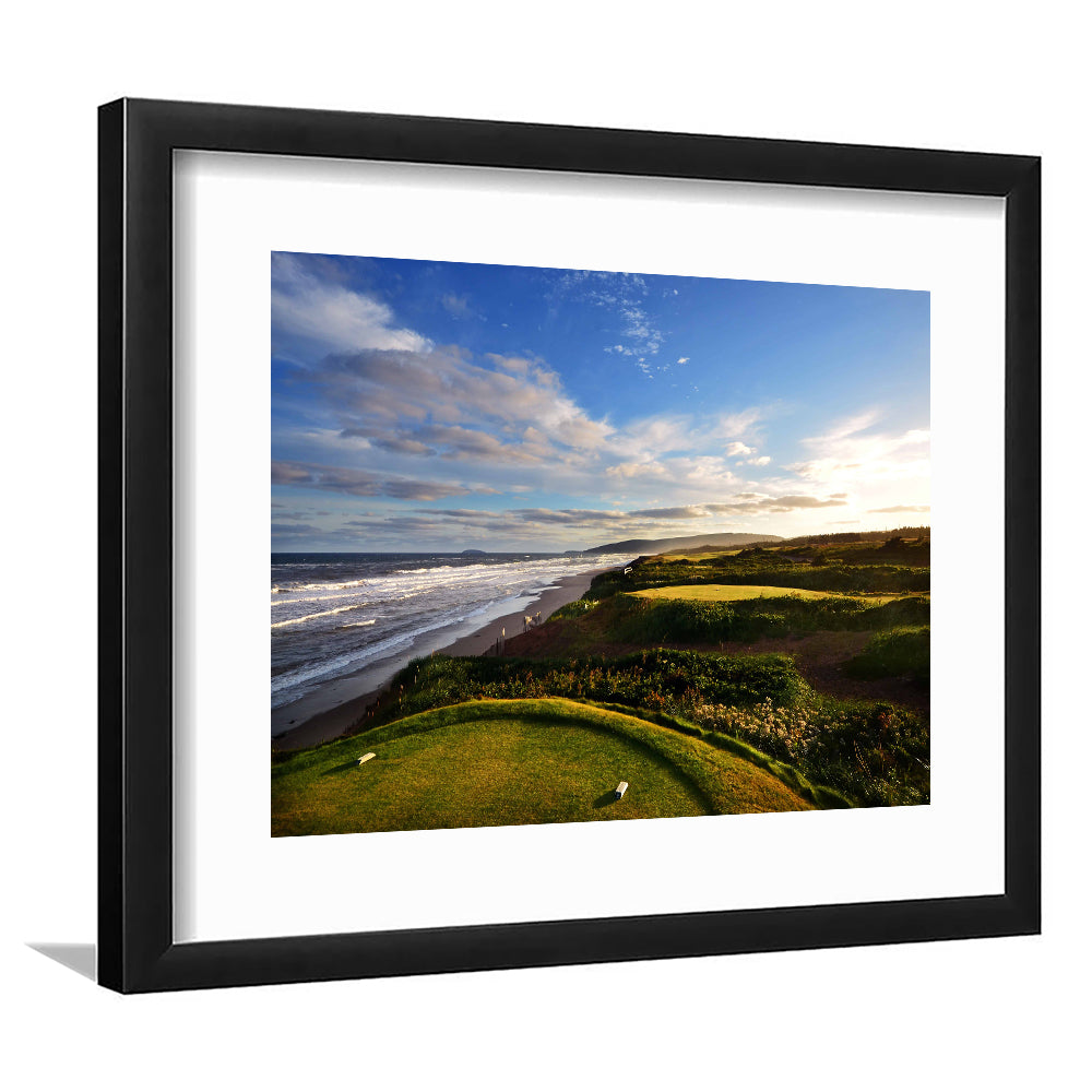 Cabot Links Golf Courses At Inverness, Nova Scotia, Canada, Goft Art Print, Framed Art Print White Border Wall Decor