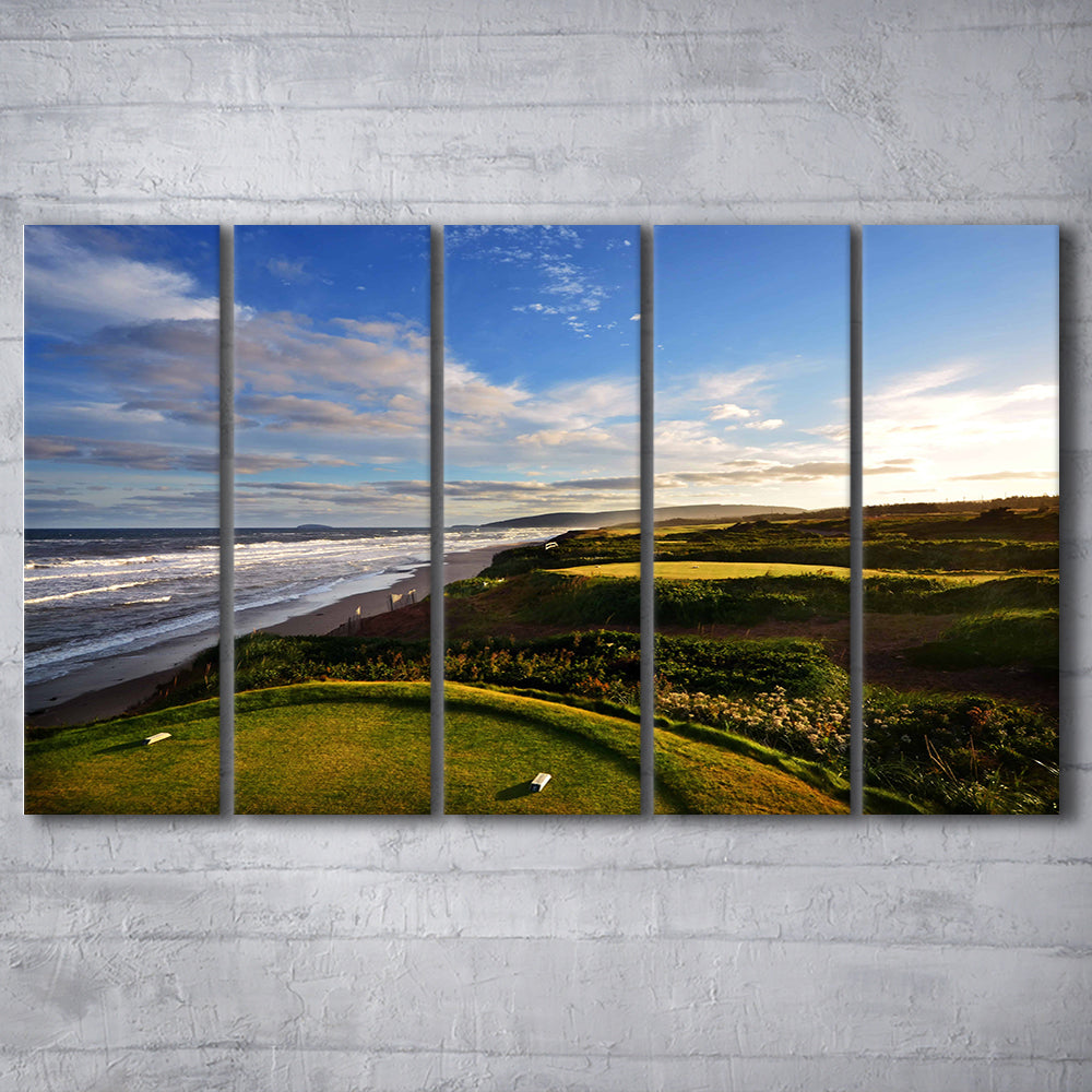 Cabot Links Golf Courses At Inverness, Nova Scotia, Canada, Golf Art Print, Extra Large Canvas Print Wall Art