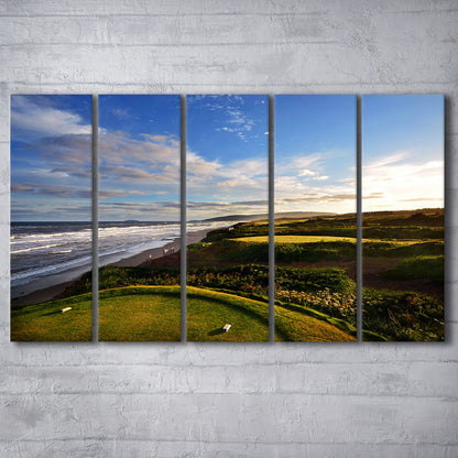 Cabot Links Golf Courses At Inverness, Nova Scotia, Canada, Golf Art Print, Extra Large Canvas Print Wall Art