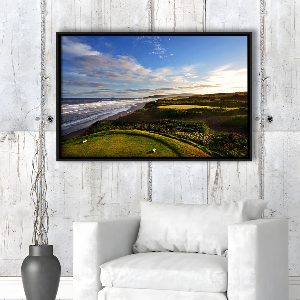 Cabot Links Golf Courses At Inverness, Nova Scotia, Canada, Floating Framed Canvas Print Wall Art