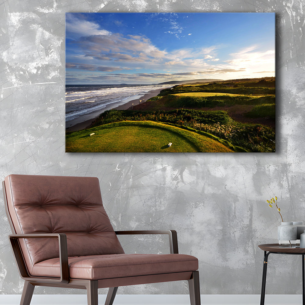 Cabot Links Golf Courses At Inverness, Nova Scotia, Canada, Golf Art Print,Gifts Golf Lover