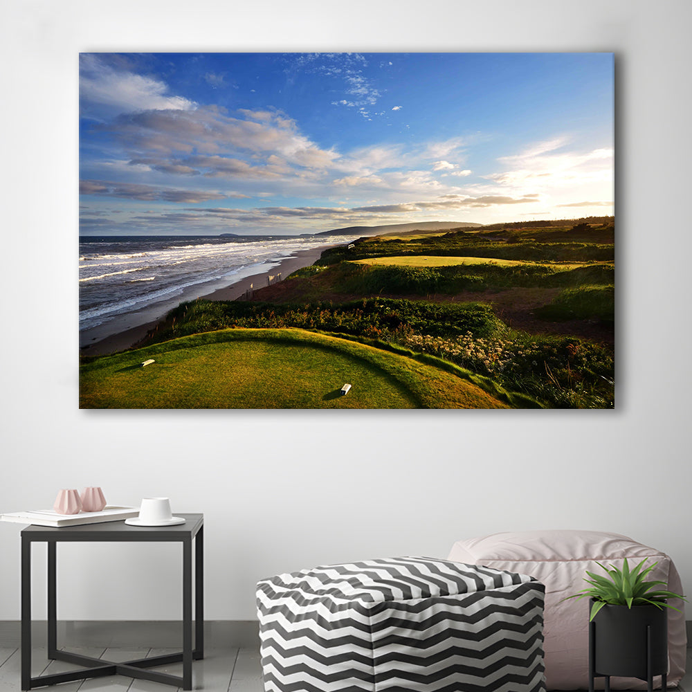 Cabot Links Golf Courses At Inverness, Nova Scotia, Canada, Golf Art Print,Gifts Golf Lover