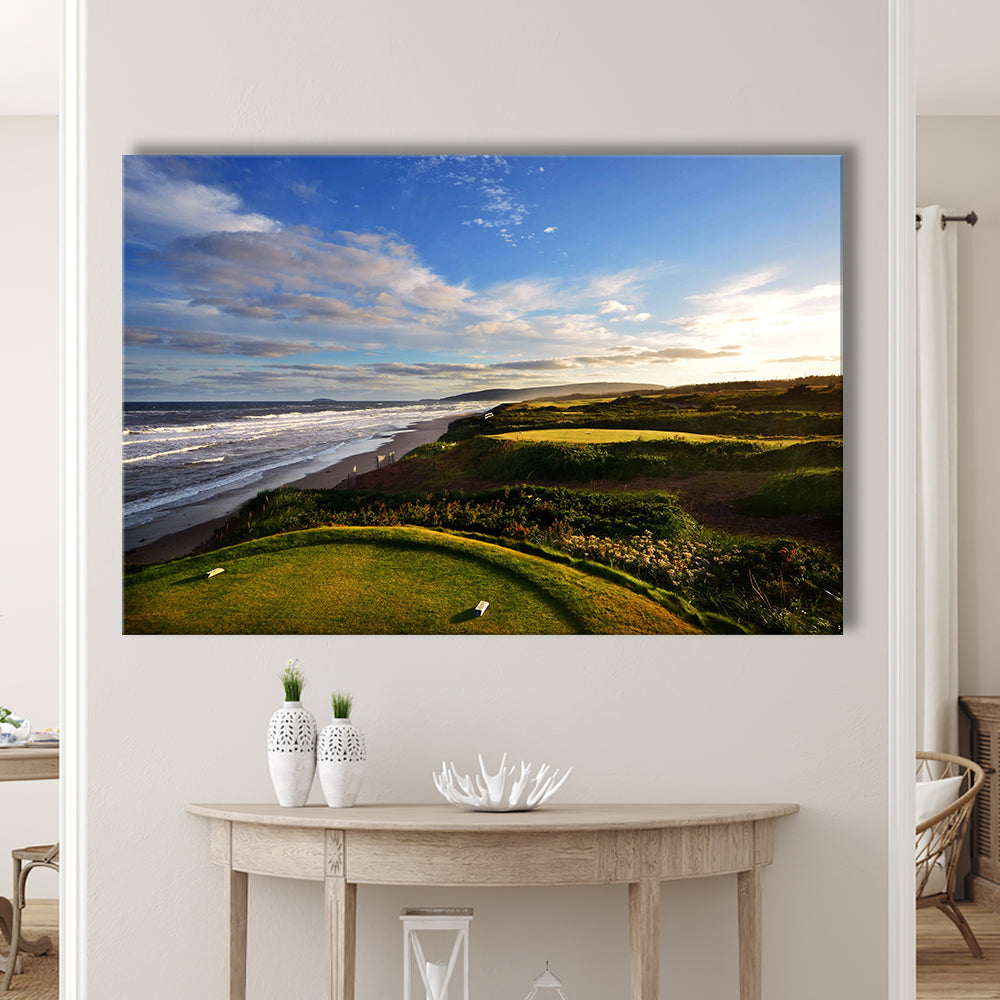 Cabot Links Golf Courses At Inverness, Nova Scotia, Canada, Golf Art Print,Gifts Golf Lover