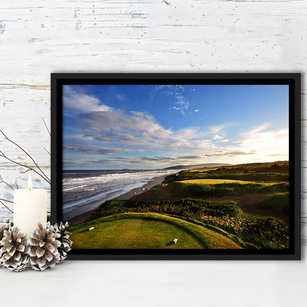 Cabot Links Golf Courses At Inverness, Nova Scotia, Canada, Floating Framed Canvas Print Wall Art