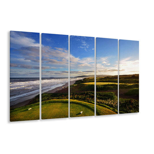 Cabot Links Golf Courses At Inverness, Nova Scotia, Canada, Golf Art Print, Extra Large Canvas Print Wall Art
