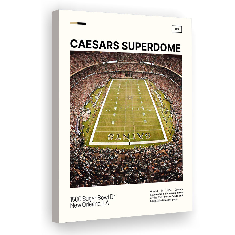 Caesars Superdome Print, New Orleans Saints Stadium Canvas Art, Fan Gifts, Sport Art, Canvas Print Wall Art