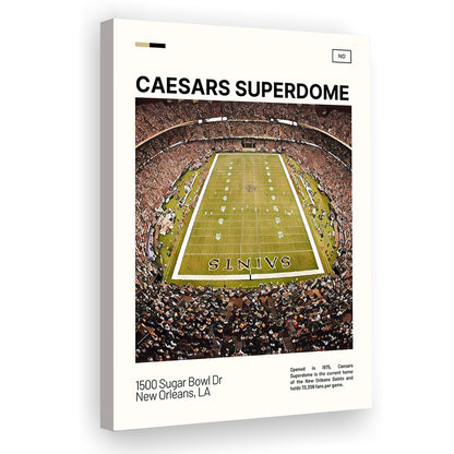 Caesars Superdome Print, New Orleans Saints Stadium Canvas Art, Fan Gifts, Sport Art, Canvas Print Wall Art