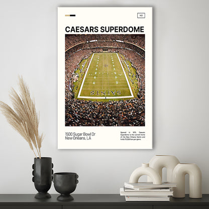 Caesars Superdome Print, New Orleans Saints Stadium Canvas Art, Fan Gifts, Sport Art, Canvas Print Wall Art