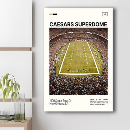 Caesars Superdome Print, New Orleans Saints Stadium Canvas Art, Fan Gifts, Sport Art, Canvas Print Wall Art
