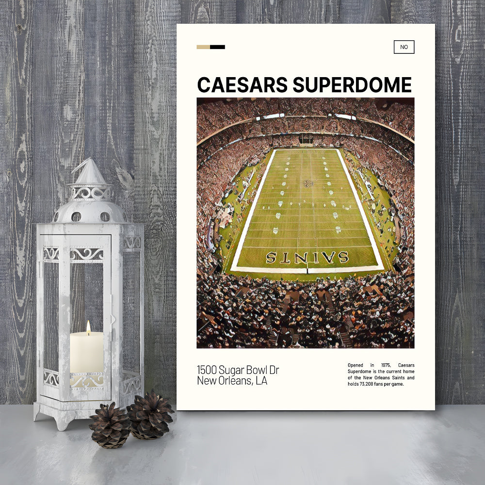 Caesars Superdome Print, New Orleans Saints Stadium Canvas Art, Fan Gifts, Sport Art, Canvas Print Wall Art