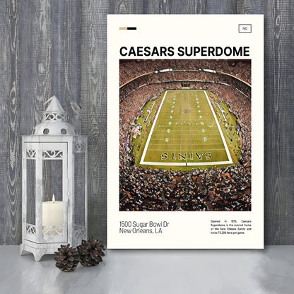 Caesars Superdome Print, New Orleans Saints Stadium Canvas Art, Fan Gifts, Sport Art, Canvas Print Wall Art