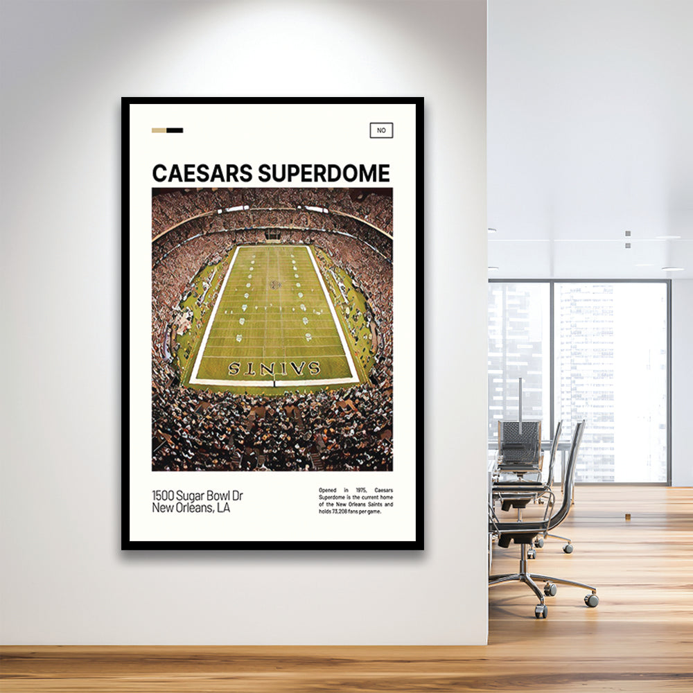 Caesars Superdome Print, New Orleans Saints Stadium Art, Gifts for him, Sport Art, Framed Art Print Wall Decor