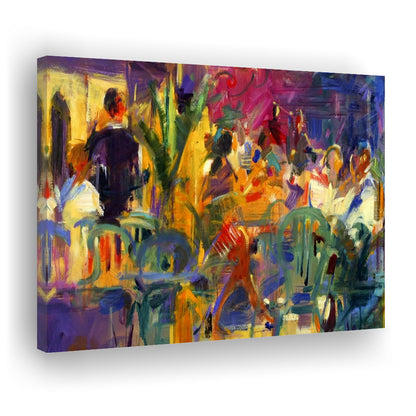 Cafe de la Place, St Paul de Vence Wall Art, Cavas Print Wall Art Hom Decor