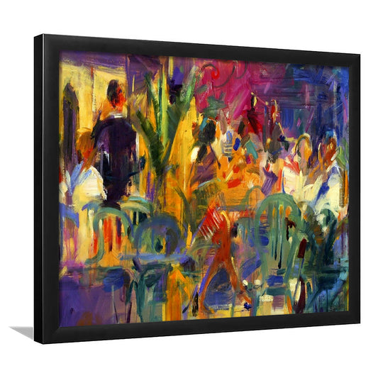 Cafe De La Place, St Paul De Vence Wall Art, Framed Art Print, Picture Framed