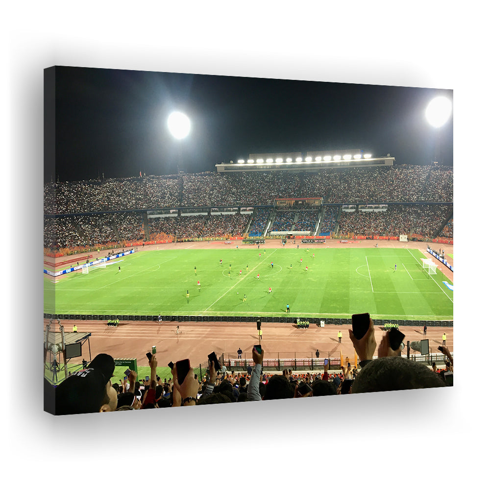Cairo International Stadium, Stadium Canvas, Sport Art, Gift for him, Man Cave Decor, Art Print, Canvas Print Wall Art