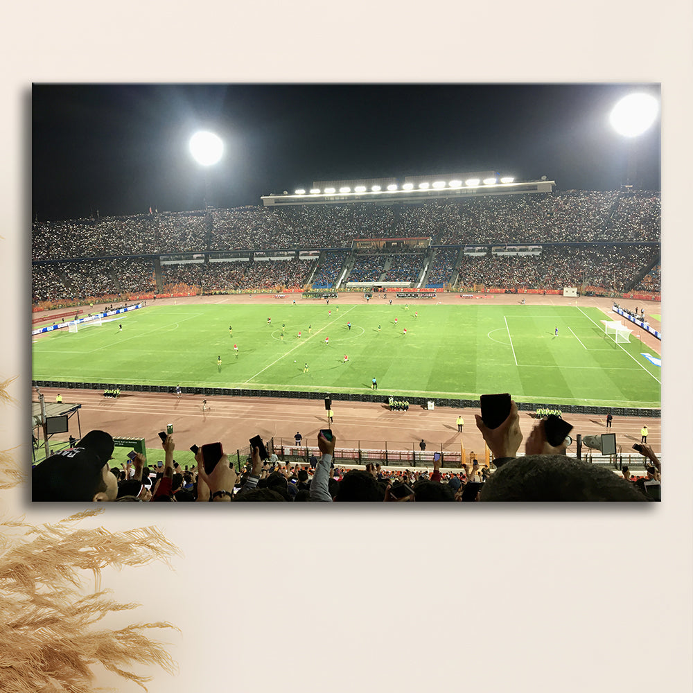 Cairo International Stadium, Stadium Canvas, Sport Art, Gift for him, Man Cave Decor, Art Print, Canvas Print Wall Art