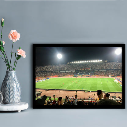Cairo International Stadium, Stadium Canvas, Sport Art, Gift for him, Framed Art Print Wall Decor, Picture Framed