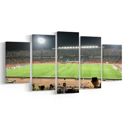 Cairo International Stadium, Stadium Canvas, Sport Art, Gift for him, 5 Panel, Large Canvas, Canvas Print Wall Art