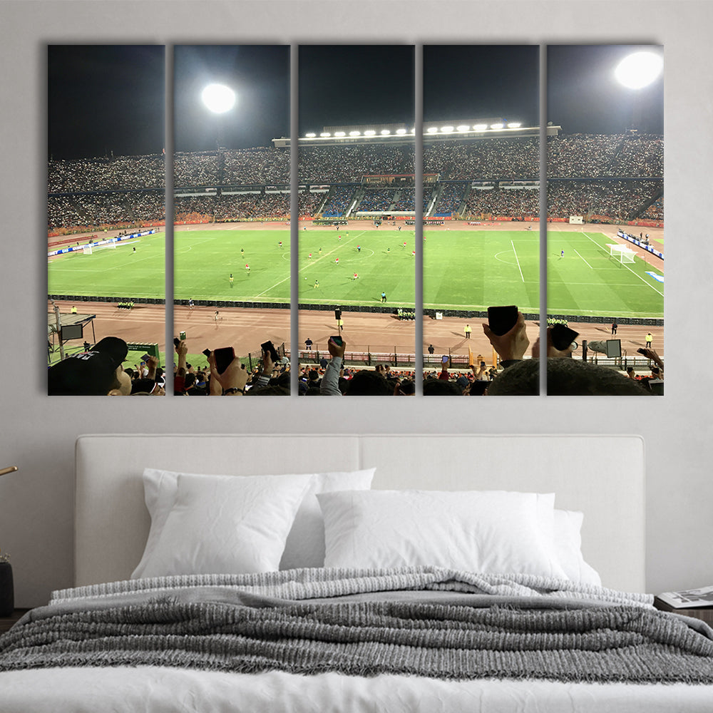 Cairo International Stadium, Stadium Canvas, Sport Art, 5 Panel B, Extra Large Canvas, Canvas Print Wall Art