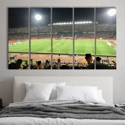 Cairo International Stadium, Stadium Canvas, Sport Art, 5 Panel B, Extra Large Canvas, Canvas Print Wall Art