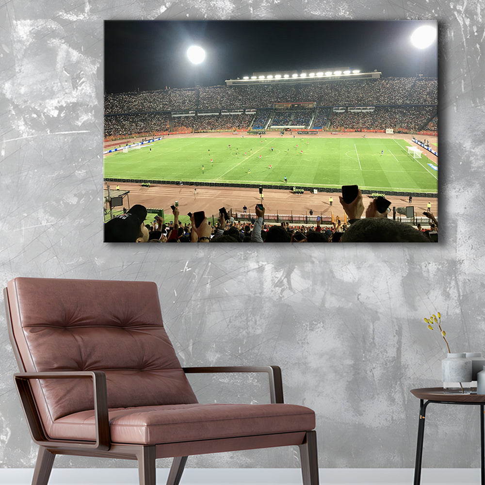 Cairo International Stadium, Stadium Canvas, Sport Art, Gift for him, Man Cave Decor, Art Print, Canvas Print Wall Art