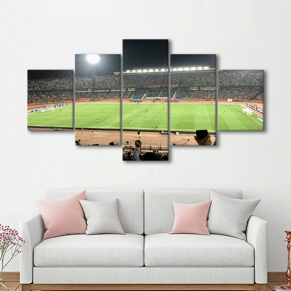 Cairo International Stadium, Stadium Canvas, Sport Art, Gift for him, 5 Panel, Large Canvas, Canvas Print Wall Art