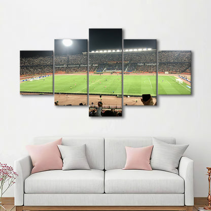 Cairo International Stadium, Stadium Canvas, Sport Art, Gift for him, 5 Panel, Large Canvas, Canvas Print Wall Art