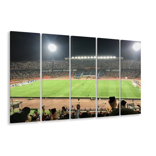 Cairo International Stadium, Stadium Canvas, Sport Art, 5 Panel B, Extra Large Canvas, Canvas Print Wall Art