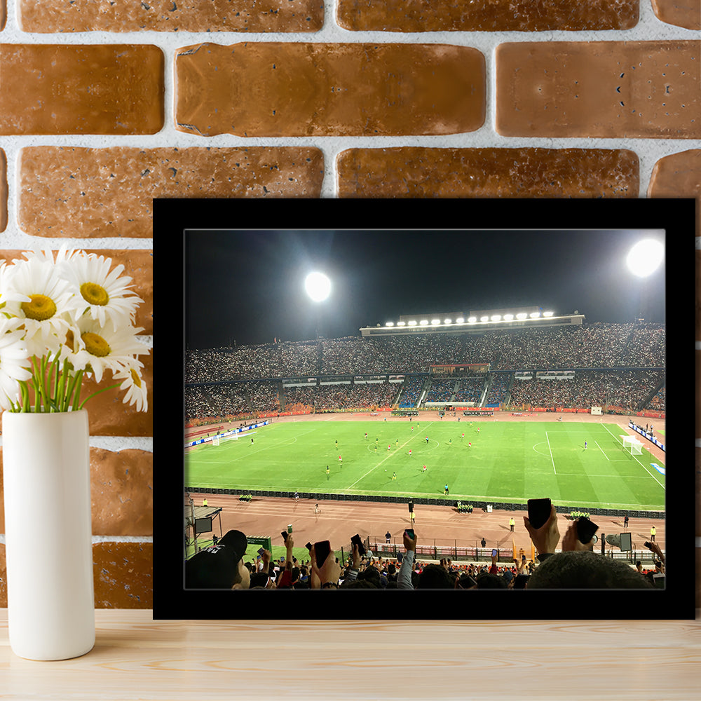 Cairo International Stadium, Stadium Canvas, Sport Art, Gift for him, Framed Art Print Wall Decor, Picture Framed