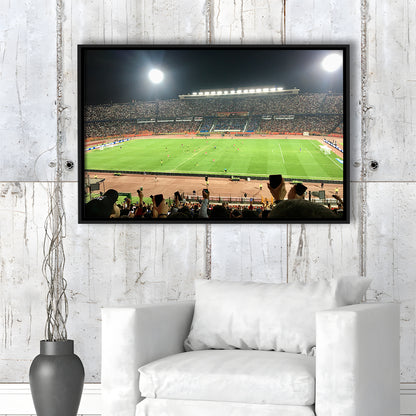Cairo International Stadium, Stadium Canvas, Sport Art, Framed Canvas Print Wall Art, Floating Frame