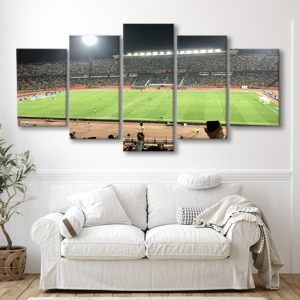 Cairo International Stadium, Stadium Canvas, Sport Art, Gift for him, 5 Panel, Large Canvas, Canvas Print Wall Art