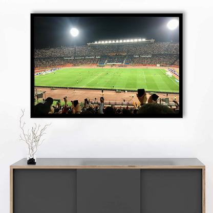Cairo International Stadium, Stadium Canvas, Sport Art, Gift for him, Framed Art Print Wall Decor, Picture Framed