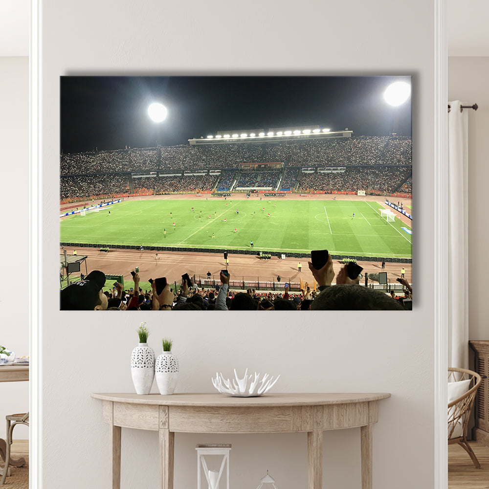 Cairo International Stadium, Stadium Canvas, Sport Art, Gift for him, Man Cave Decor, Art Print, Canvas Print Wall Art