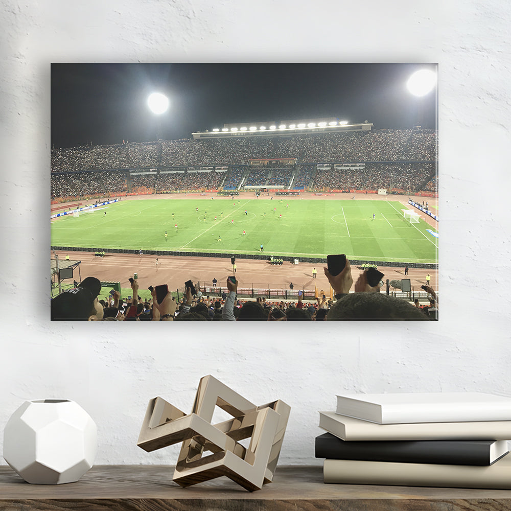 Cairo International Stadium, Stadium Canvas, Sport Art, Gift for him, Man Cave Decor, Art Print, Canvas Print Wall Art