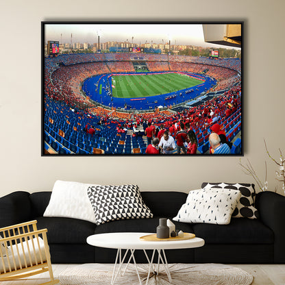Cairo Stadium, Stadium Canvas, Sport Art, Framed Canvas Print Wall Art, Floating Frame