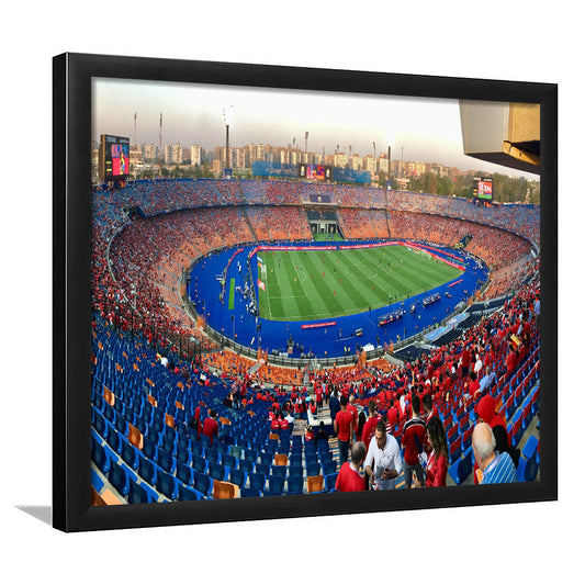 Cairo Stadium, Stadium Canvas, Sport Art, Gift for him, Framed Art Print Wall Decor, Picture Framed